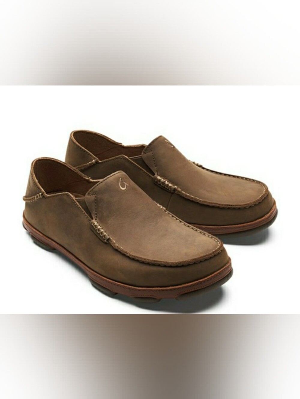 Olukià Moloà Mens Antiqued Leather Convertible Moccasin Style 10.5